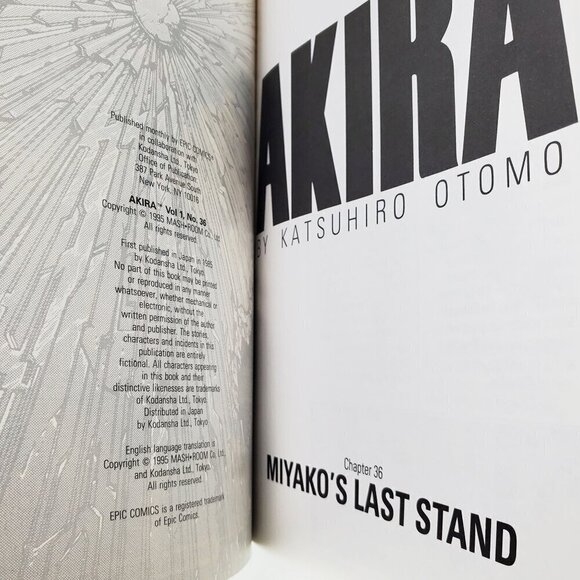 Akira 36 Miyako's Last Stand TPB Vintage 1995 Epic Comics Katsuhiro Otomo Unread - Picture 3 of 12